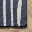 Tapis bleu marine / blanc en laine touffeté à la main Lauderhill-532956416