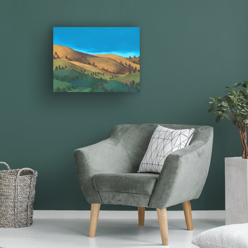 Bolognaise "Golden Hillsides I" sur toile, H 24 po x l 32 po