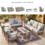 Chaise de patio avec coussins Ahumada