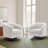 Applewold Upholstered Beige Corduroy Swivel Barrel Chair with Solid Wood Base-108258983