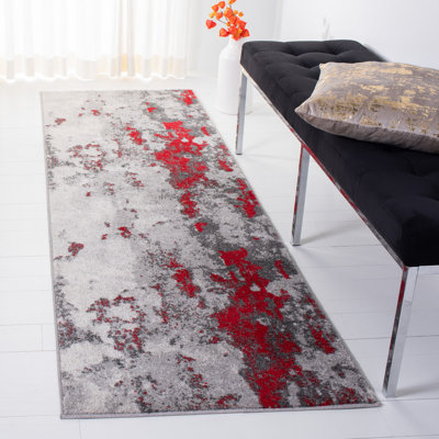 Tapis rouge / gris Brisson