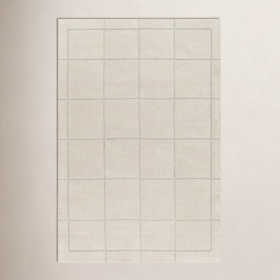 Mallory Hand-Woven Pearl Geometric Rug