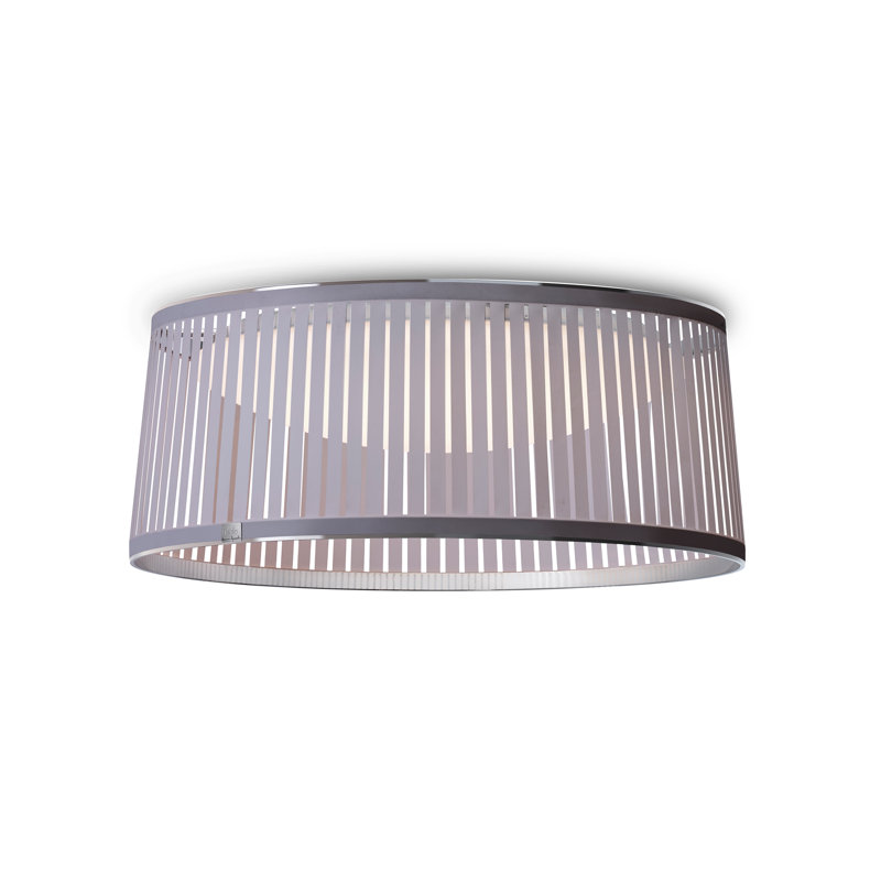 Solis 1 - Light Single Drum LED Pendant, 10" H x 24" W x 24" D, Silver
