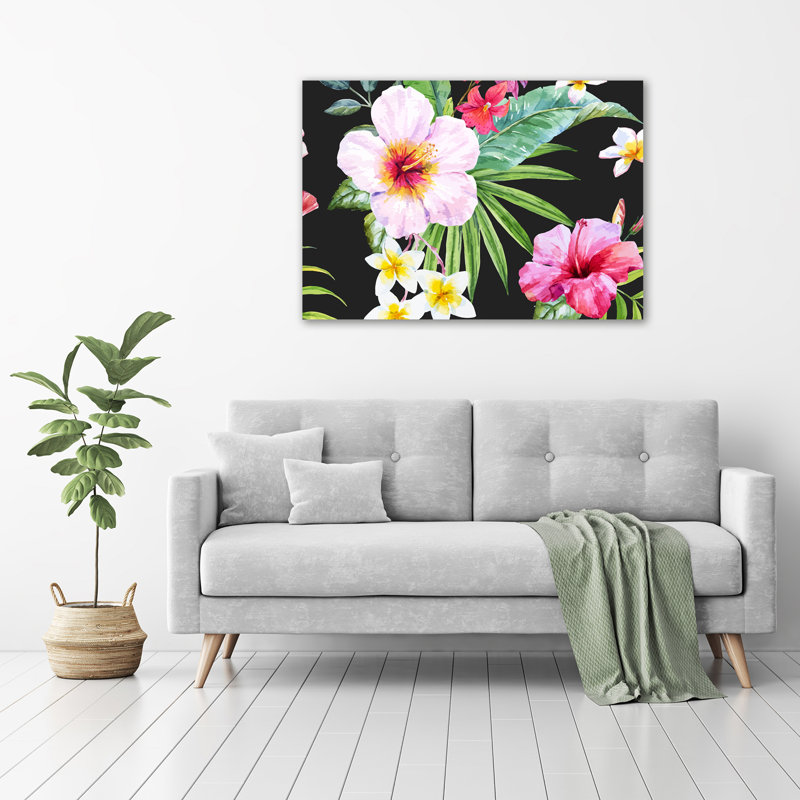 Hawaiian Flowers - Wrapped Canvas Print