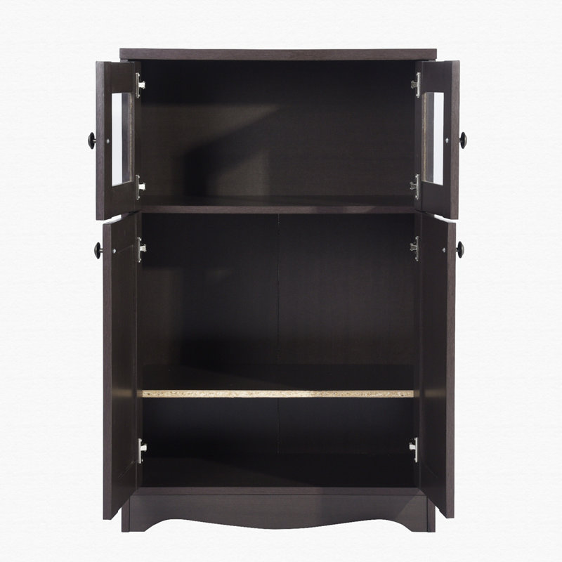 Armoire d'appoint 4 portes, Brun foncé