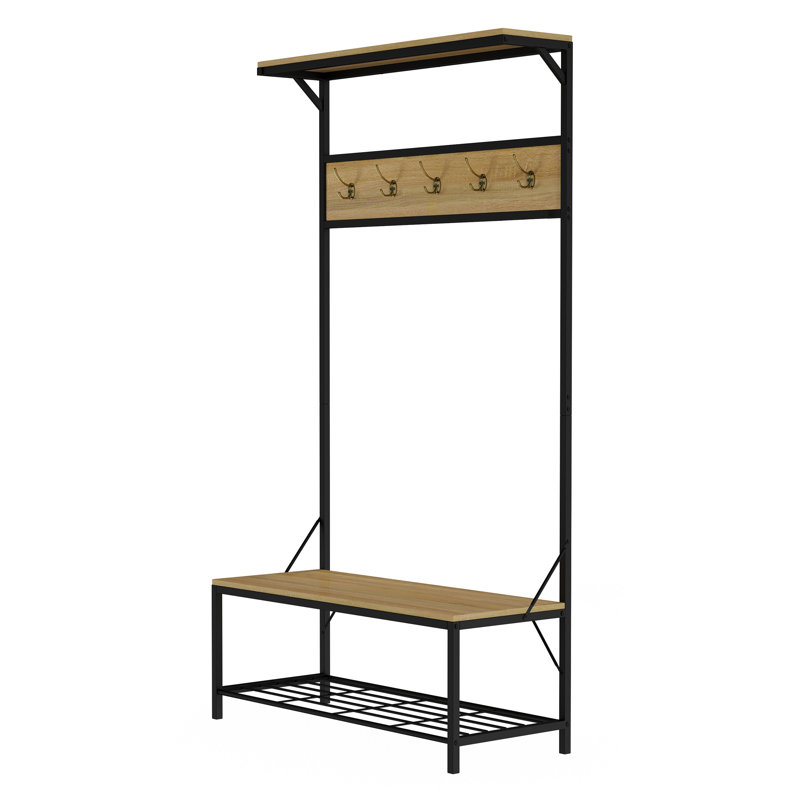 Hall Tree 99.06cm Wide with Bench and Shoe Storage