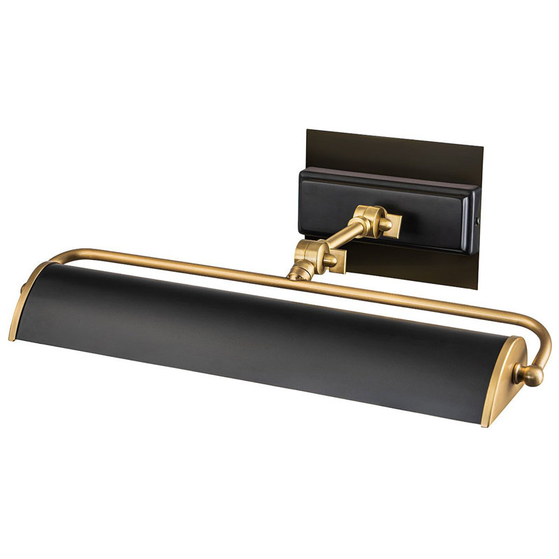 Lampe pour tableau Mackeroy, Noir mat / laiton vieilli