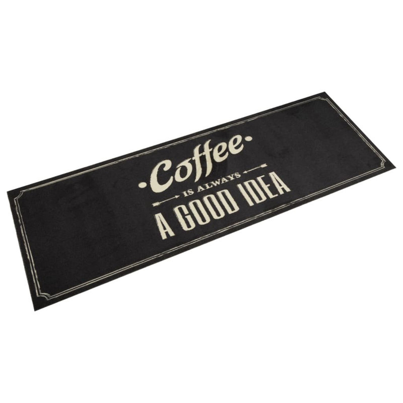 Bertram Velvet Water Resistant Anti-Fatigue Non-Skid Kitchen Mat, Text, 60 x 180 cm
