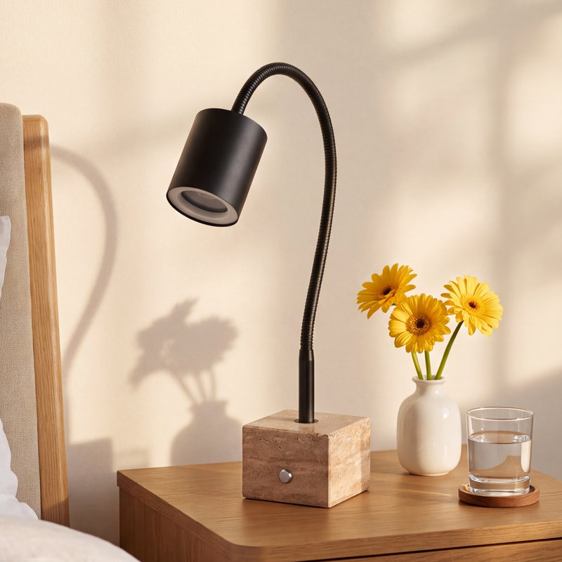 Irby Adjustable Stone Desk Lamp