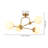 4-Light Iron Flush Mount Ceiling Light with Frosted Glass Globes
