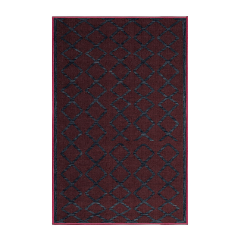 Tapis brun treillis lavable à la machine, Rectangulaire 3 pi x 5 pi