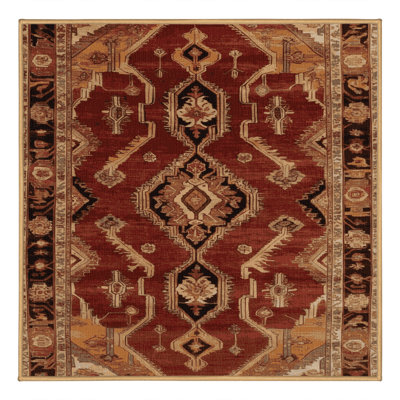 Machine Washable Persian Brown Area Rug