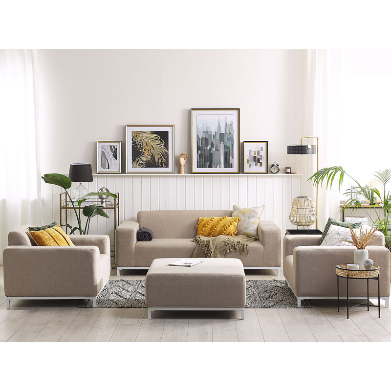 Eleene 5 Seater Sofa Set, Brown