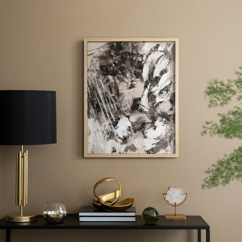 Blush Blackboard I Framed Print - Solid Wood, H 11 po x l 9 po