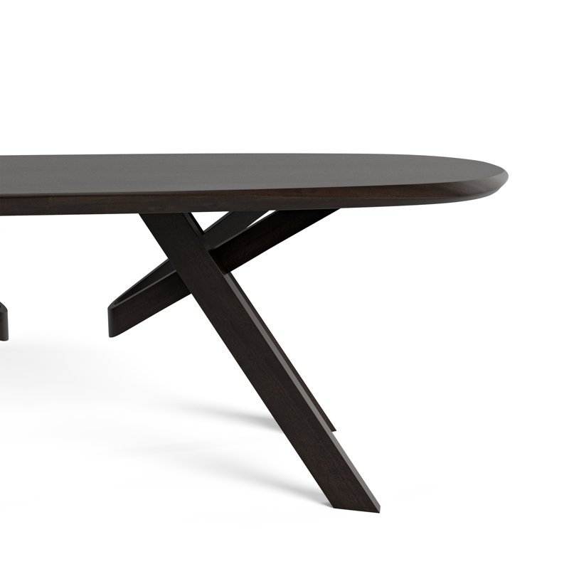 Rozella Solid Wood Dining Table, Noir