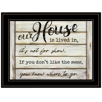 «Our House Is Lived In», impression encadrée de décoration murale pour le salon, maison, par Cindy Jacobs