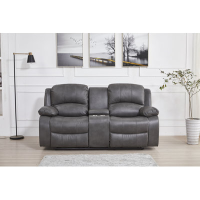 Convergent " Faux Leather Loveseat