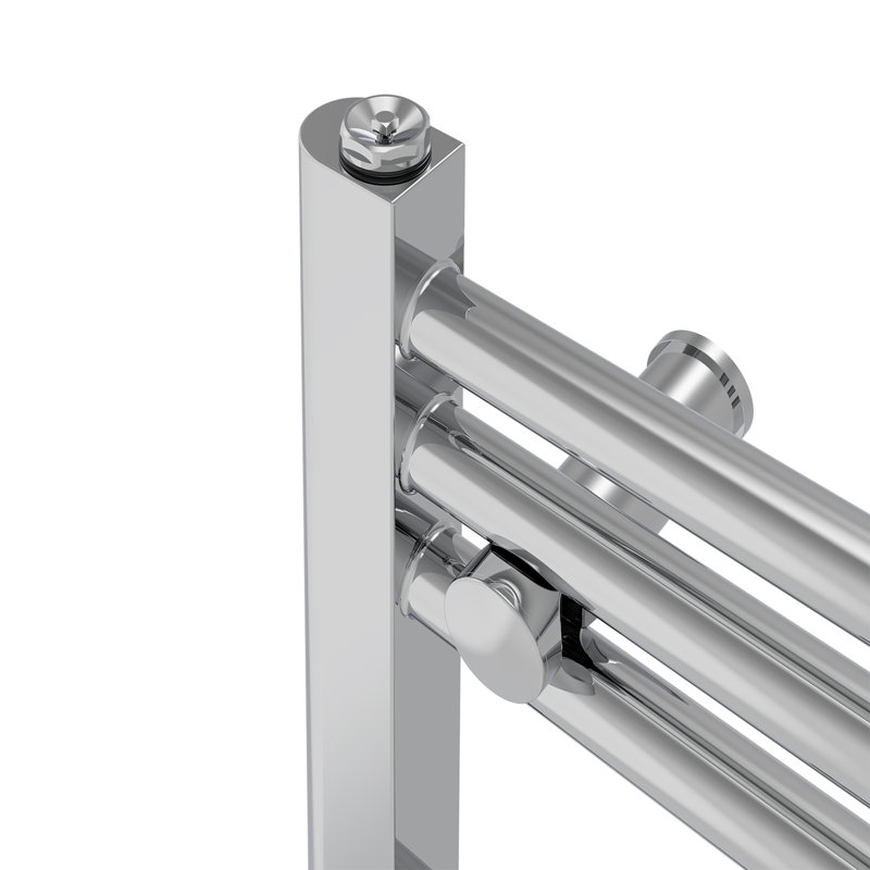 Didama Straight Towel Rail Heated Towel Rails, 60cm H x 40cm W x 3cm D, Chrome