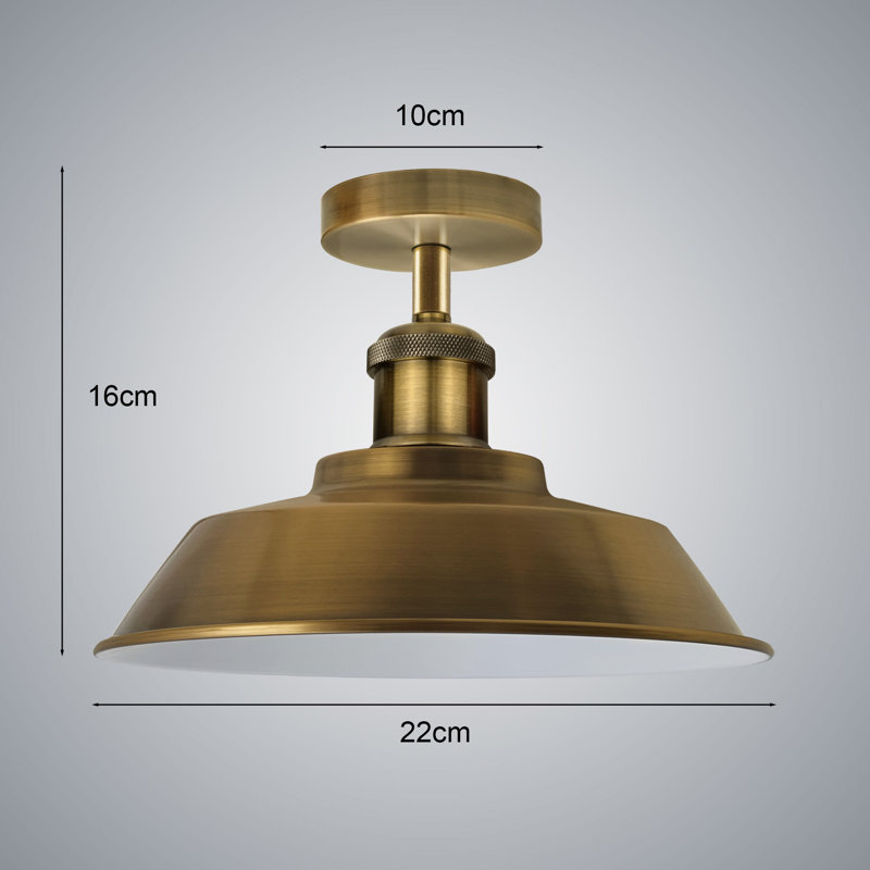 Kymani Semi Flush Mount, Yellow Brass