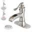 Robinet pour salle de bain à poignée simple à arc simple avec drain en bronze huilé Waterfall-87342364