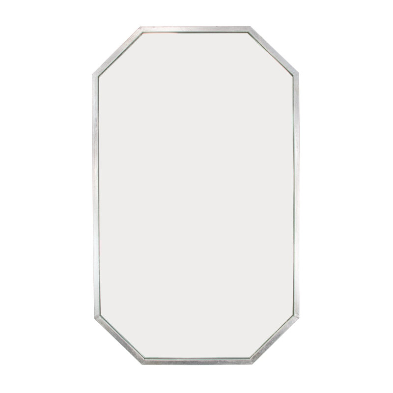 Somo Framed Mirror, Silver Leaf