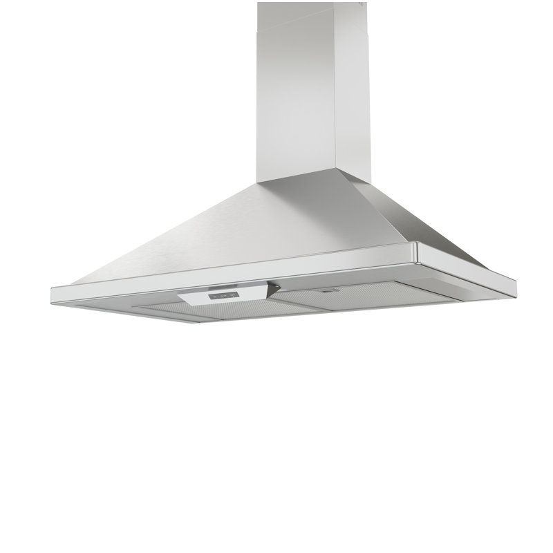 30" Brisas 600 CFM Convertible Wall Mount Range Hood in Silver with Nightlight