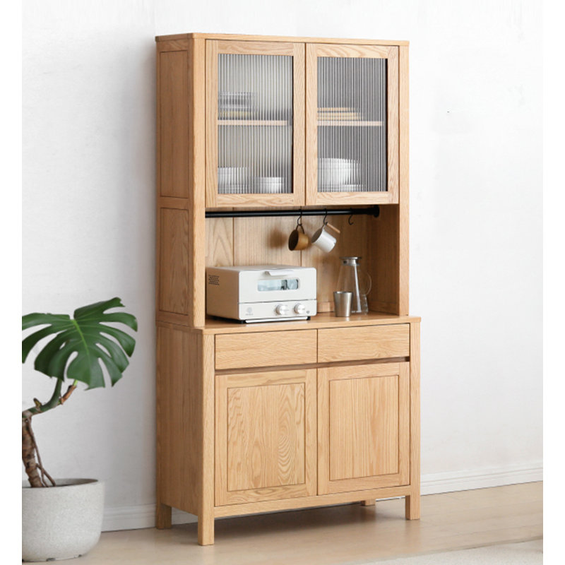 Simple Modern All Solid Wood Sideboard Home Dining Room Storage Cabinet