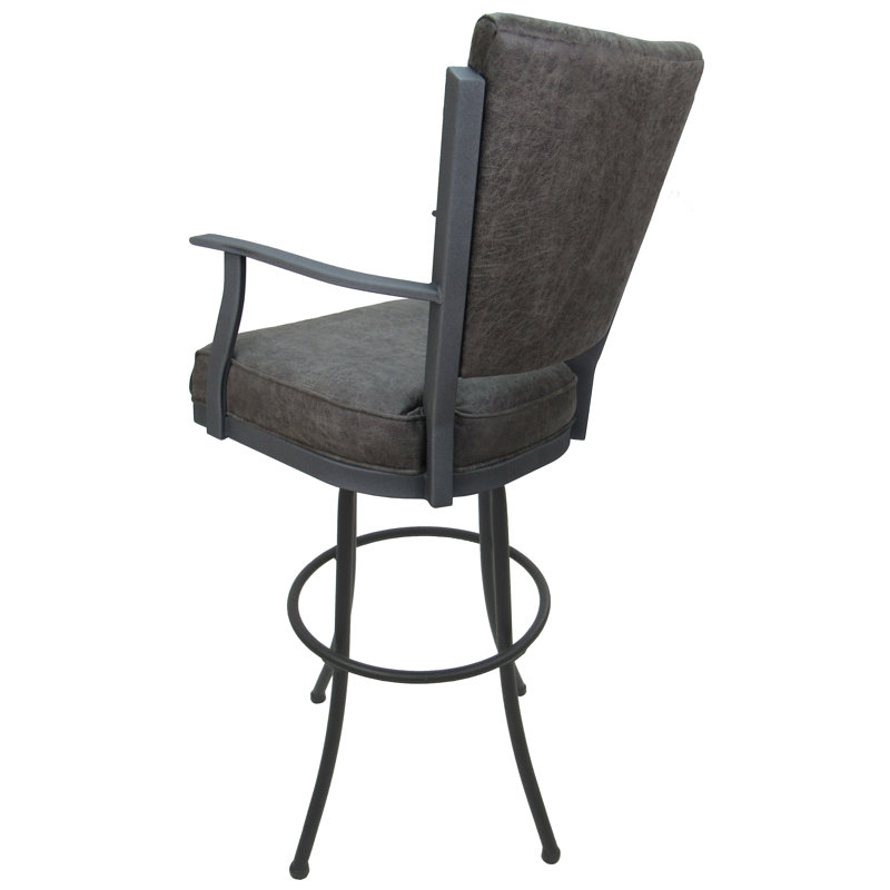 Très grand tabouret pivotant en métal Varges, Wapiti du nord-ouest, gris