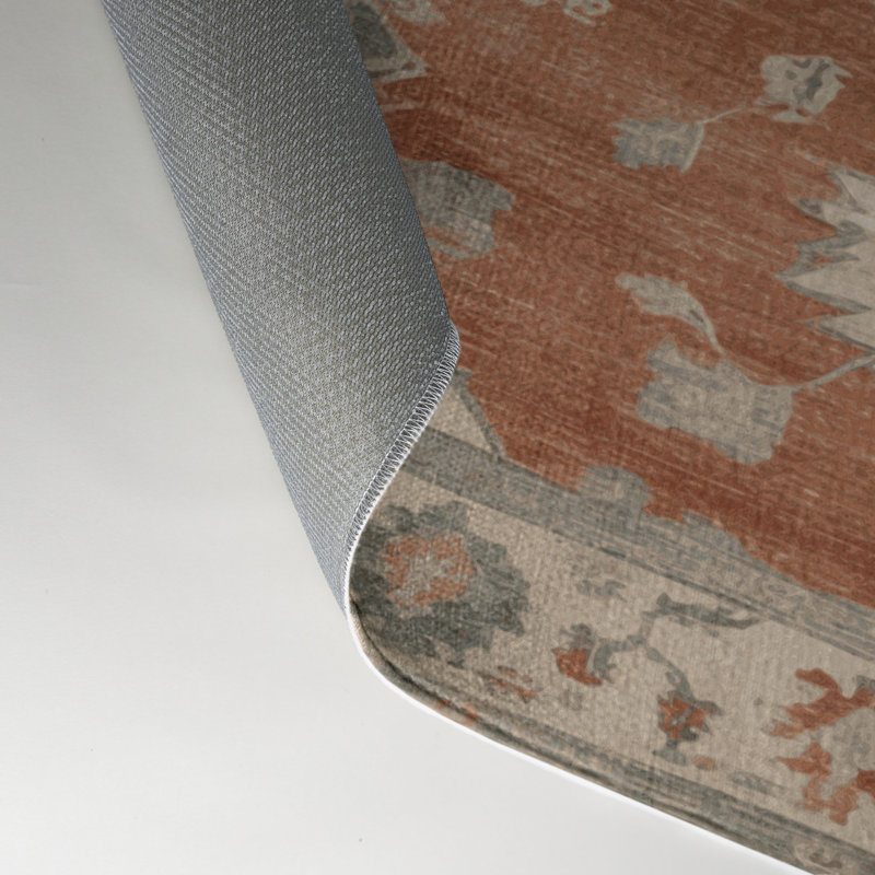 Tapis gris intérieur et extérieur surteint, Rectangle 5 pi x 7 pi