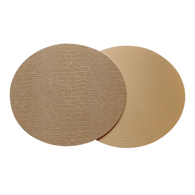 Dovi Faux Leather Round Placemat