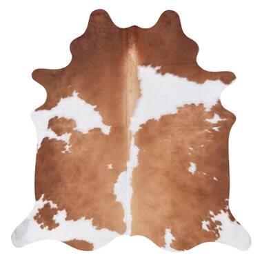 MDA Home Asimi 6'2x8' Transitional Faux Cowhide Fabric Area