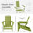 Ratcliff All-Weather HDPE Adirondack Chair Set of 2-1607703213