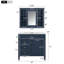 Meuble-lavabo 36 po avec armoire à pharmacie, 2 portes et 4 tiroirs, lavabo simple-1022410756