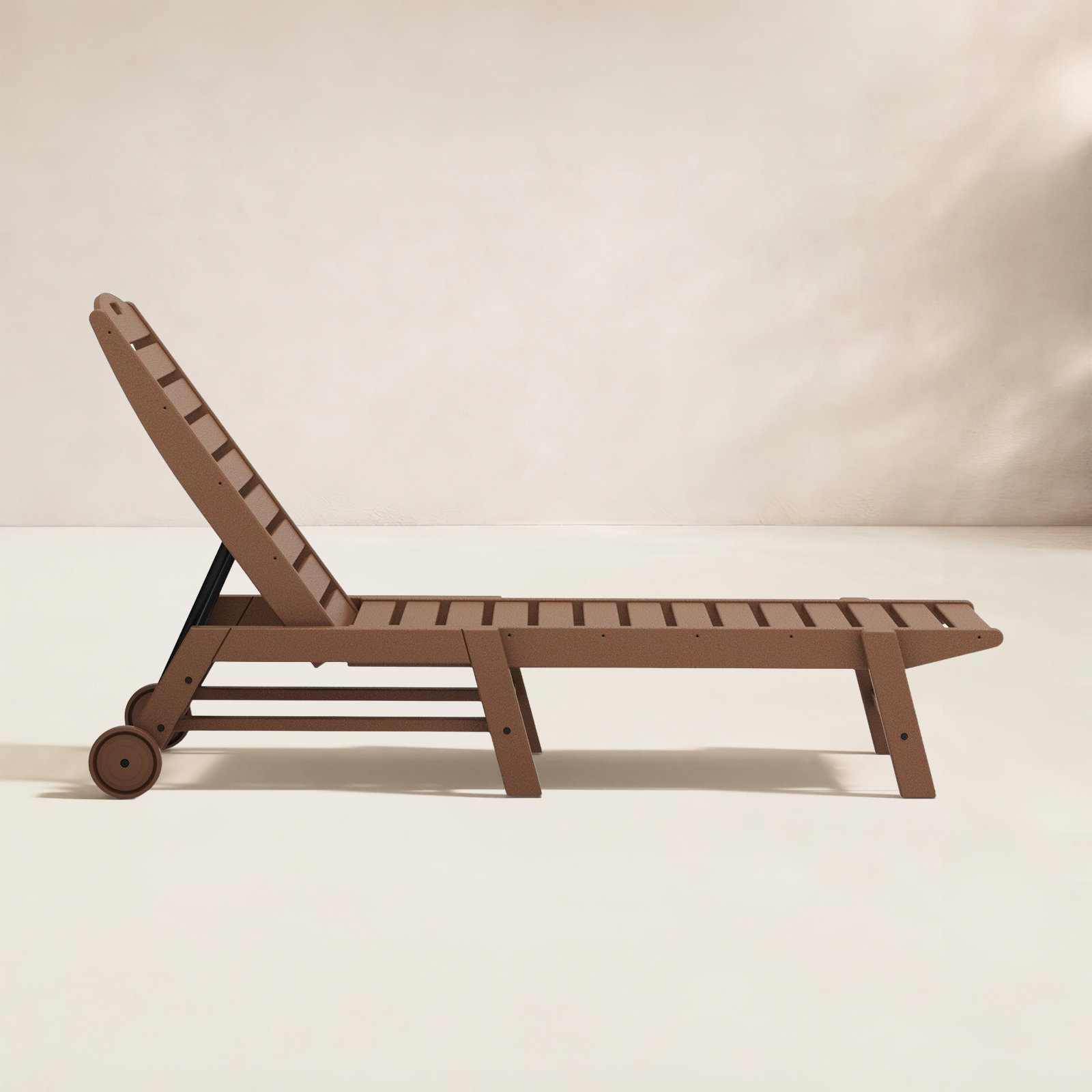 POLYWOOD® Nautical 27" Patio Chaise Lounge, Teak