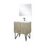 30 po De meuble-lavabo l 20 po x P 20 po avec comptoir en quartz blanc, robinet en métal et 28 miroirs