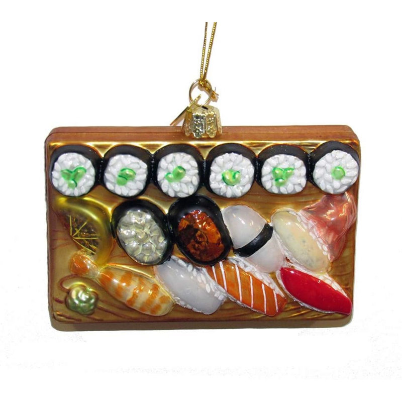 4 "NOBLE GEMS GLS SUShi PLATTER ORN