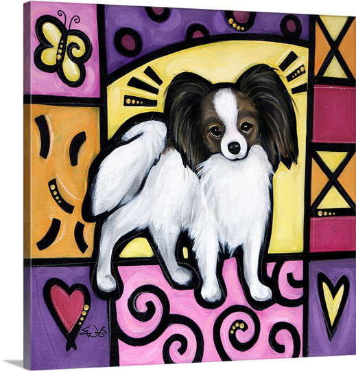 «Papillon Pop Art» par Diethild, reproduction d'art sur toile, H 24 po x l 24 po x P 1,25 po