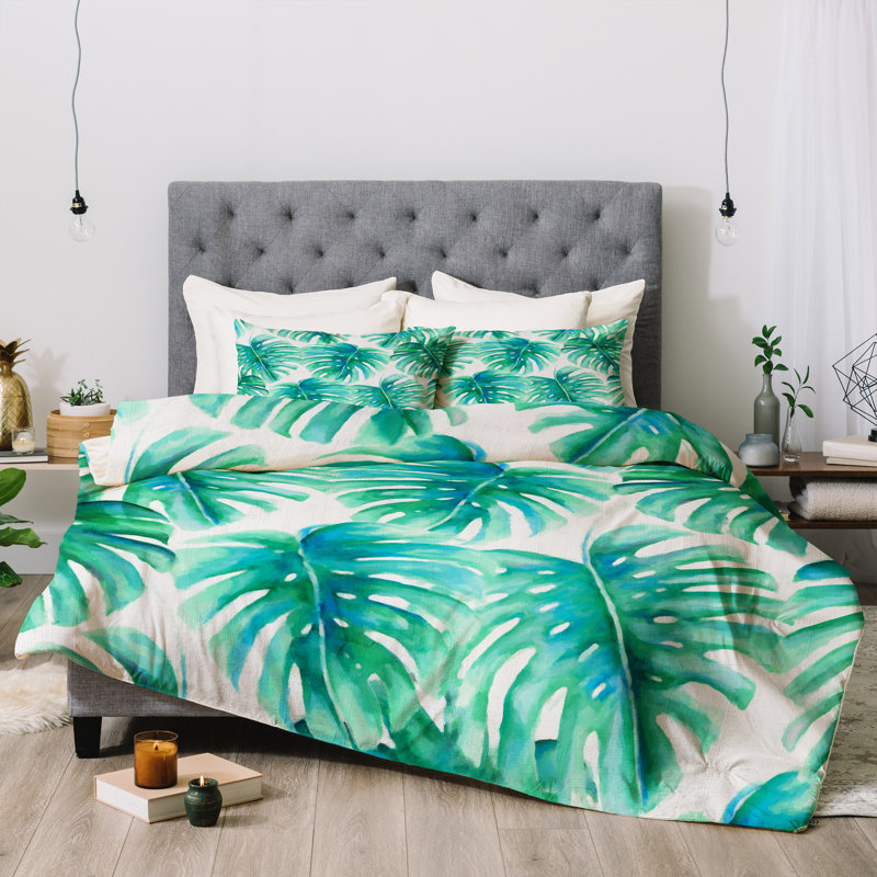 Coastal Polyester Floral Comforter, Twin Comforter  