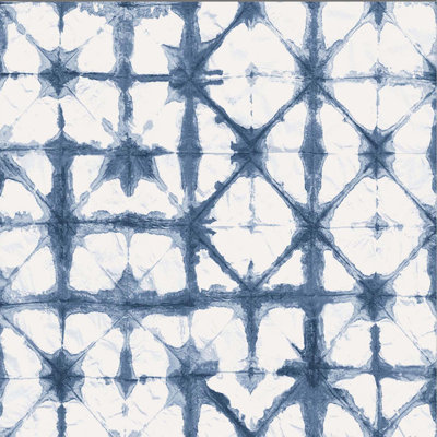 Indigo Geometric Peel & Stick Wallpaper Roll