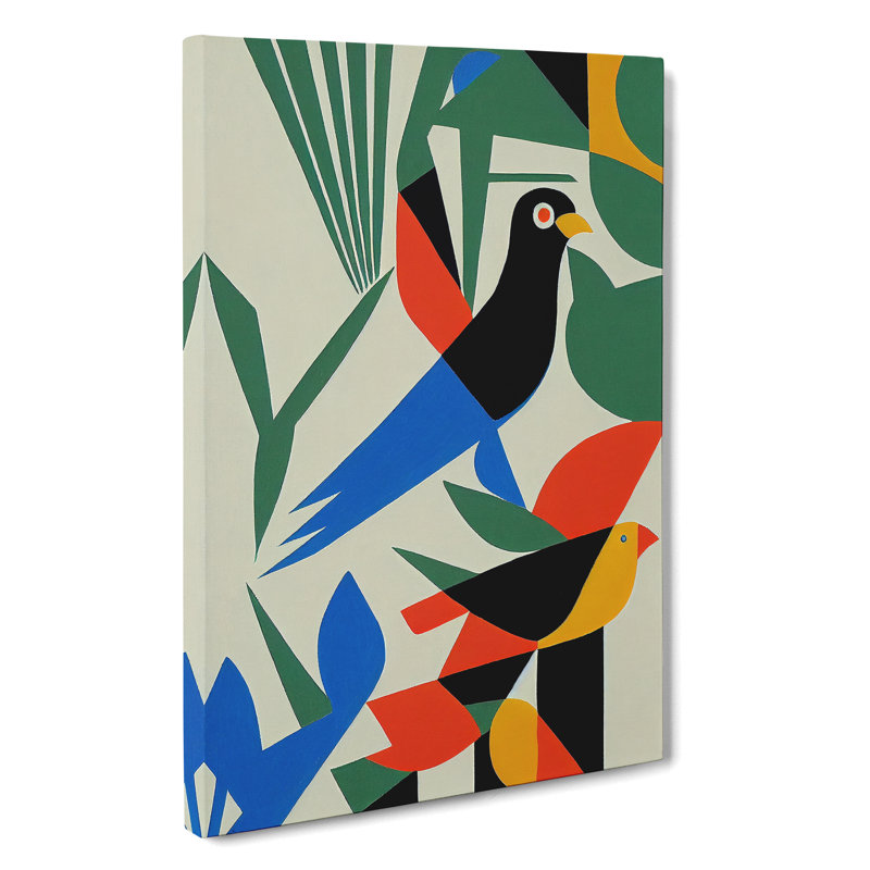 Birds In - Print, Wrapped Canvas, 50cm H x 35cm W x 3cm D, No Matte