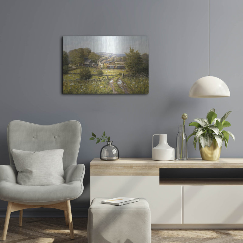 «Dale Farm» par Bill Makinson, art mural en métal, H 16 po x l 24 po