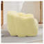 Fauteuil à billes jaune en fausse fourrure