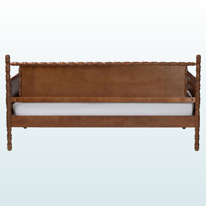 Lit de jour Hiten Artisan en bois bobiné, taille simple