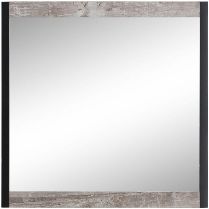 Killingworth Wood Flat Wall Mirror, Concrete