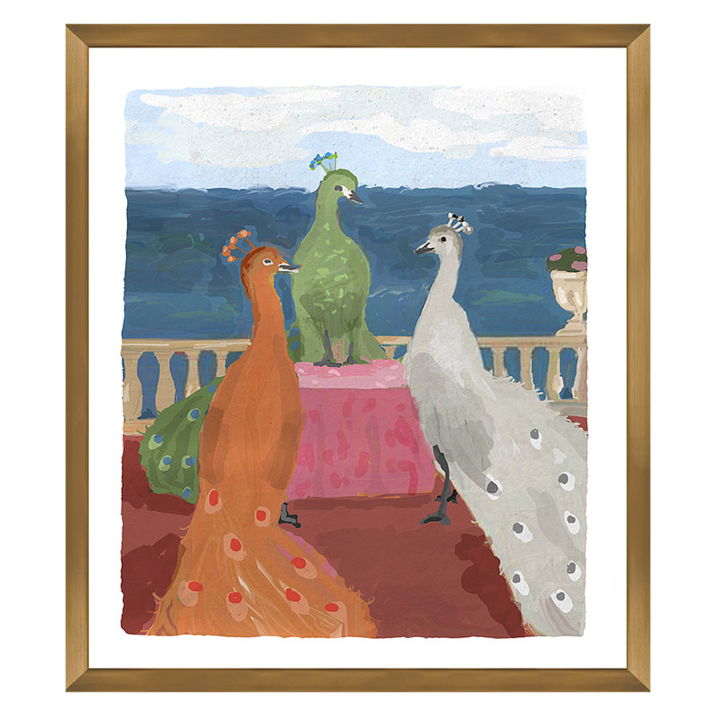 Brighton Print by Dana Gibson, Gold, 40" H x 35" W x 0.75" D