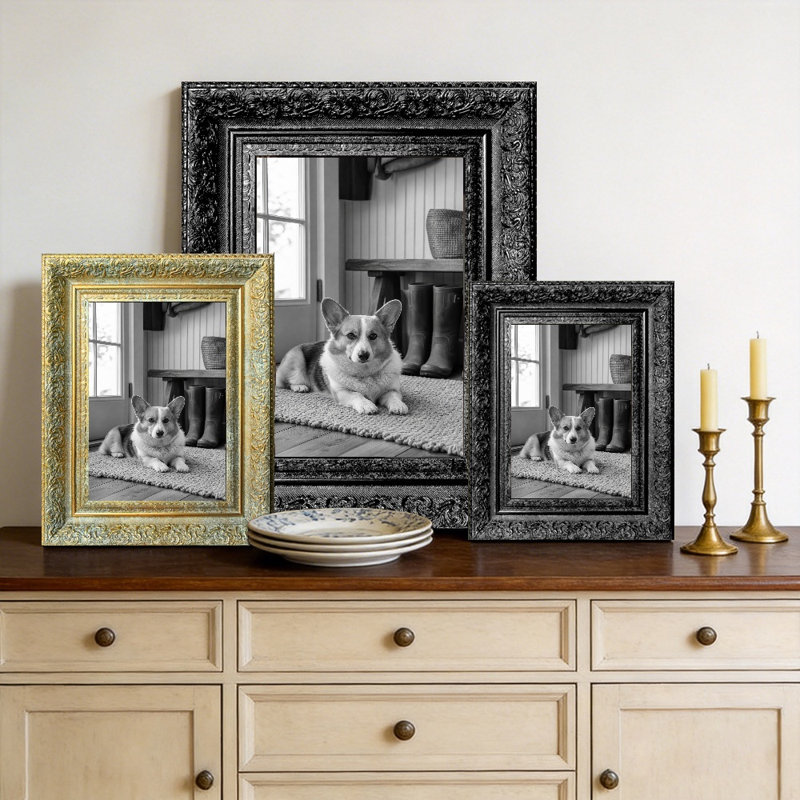 Cadre photo noir 3 PCS 5 po x 7 po avec affichage horizontal ou vertical