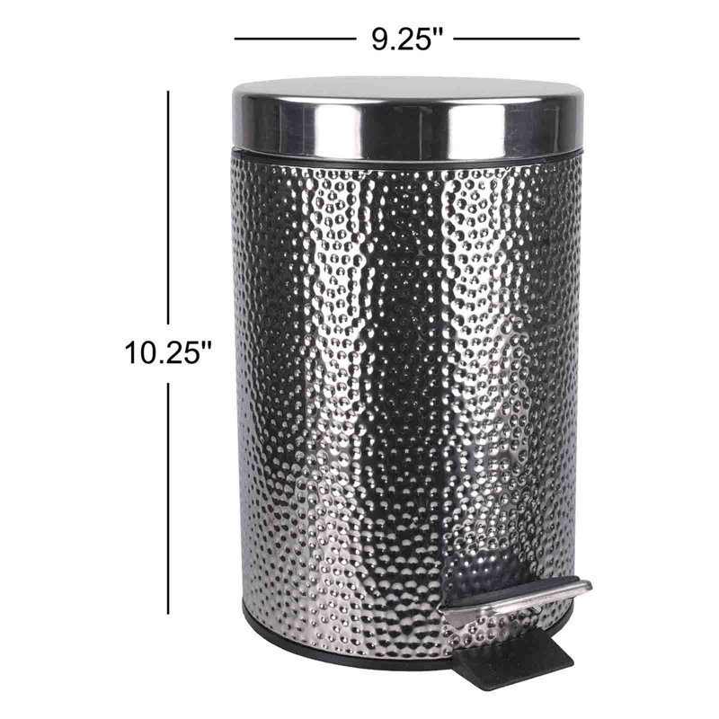 Steel Step On Waste Basket - 0.8 Gallons
