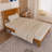 Twin Size Deluxe Bed Frame With Headboard With Solid Wood, No Box Spring Needed,  Easy Assembly, Rustic Golden Brown-119619097-119619094