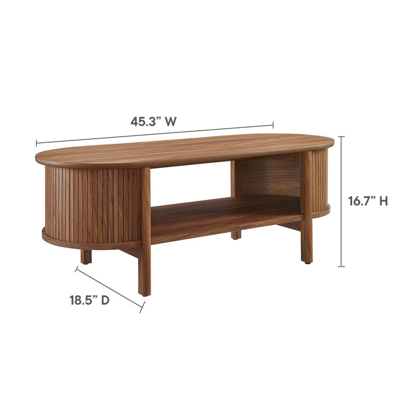 Modway Cadence Coffee Table, Walnut