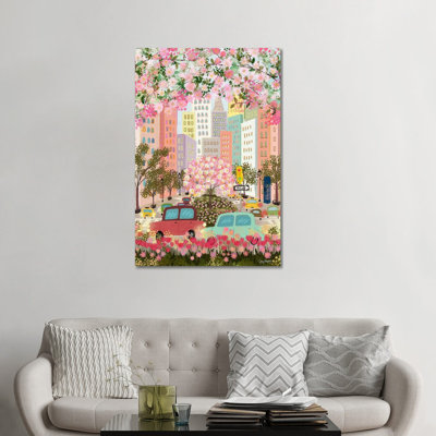 Hazy Pink Day - Wall Art Print - Framed Canvas